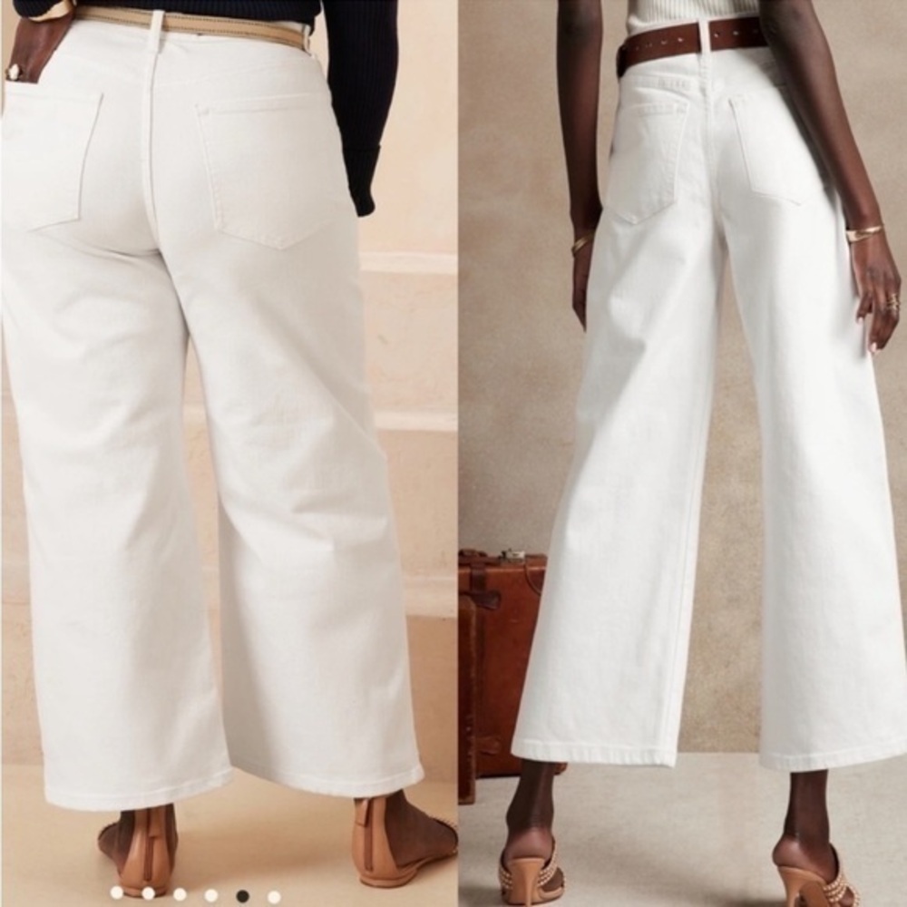 NWT &98 Banana Republic White jeans size 33L